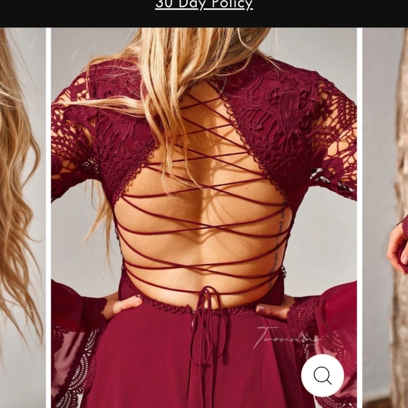 NBW Size 4 Red PAIGE dress with lace up back by Two Sisters Label - Picture 4 of 10